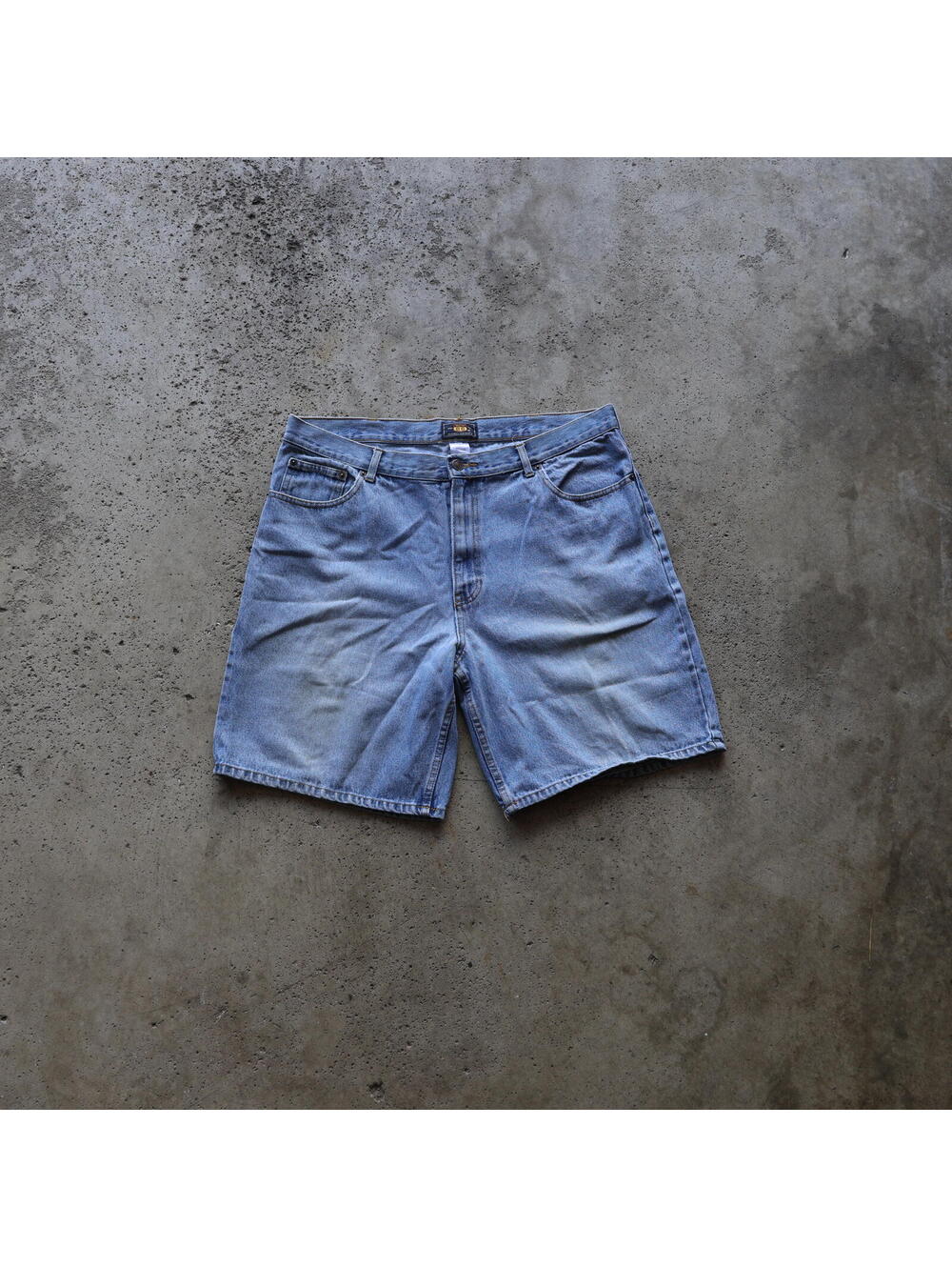 Route 66 Denim Shorts Mens 38 Light Wash Blue Jean Jorts Relaxed Fit